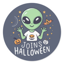 Alienígena junta-se ao adesivo do Halloween
