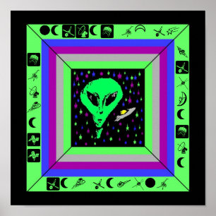 ALIENÍGENA & NAVIO com o POSTER ENIGMÁTICO