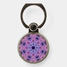 Alienígena Psicodélico Roxo Caleidoscópico Mandala
