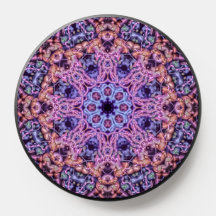 Alienígena Psicodélico Roxo Caleidoscópico Mandala