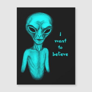 Alienígena, quero acreditar no cartão magnético