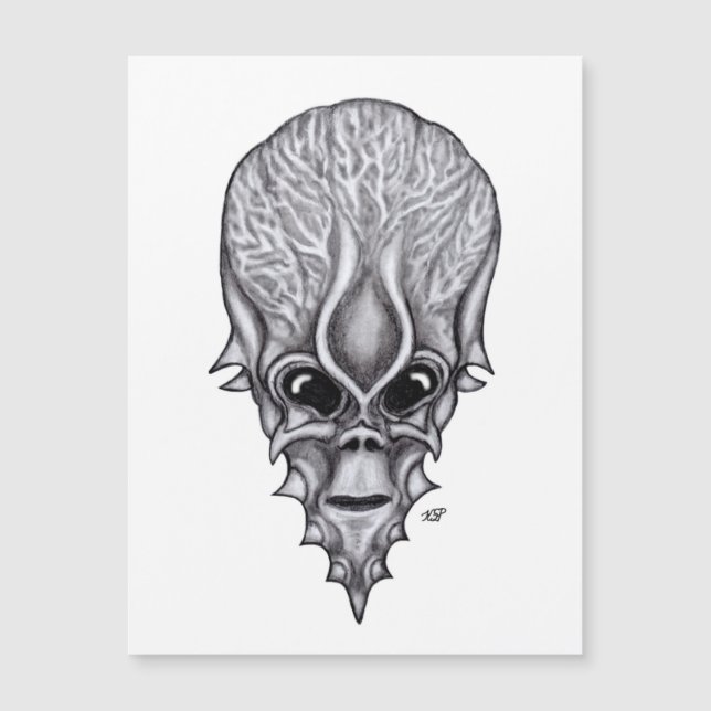 Alienígena, reconstrução facial do crânio africano (Frente)