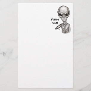 Alienígena ruim, você é a próxima! Papel Timbrado