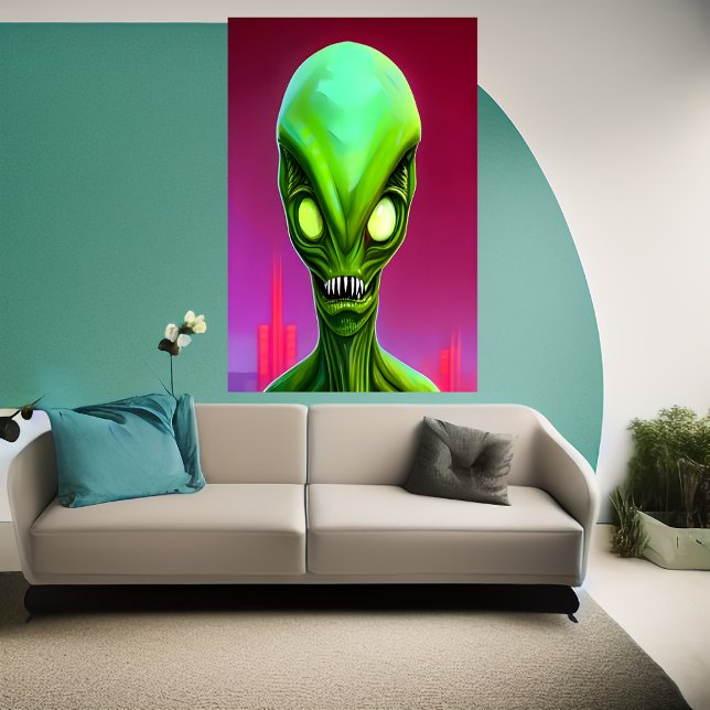 Alienígena Verde | AI Art Poster (Criador carregado)