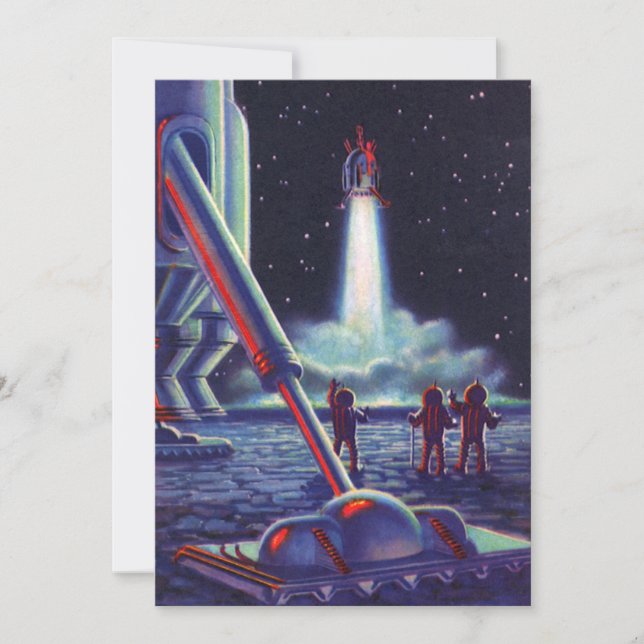 Alienígenas da Ficção Científica Vintage Ondulam p (Frente)