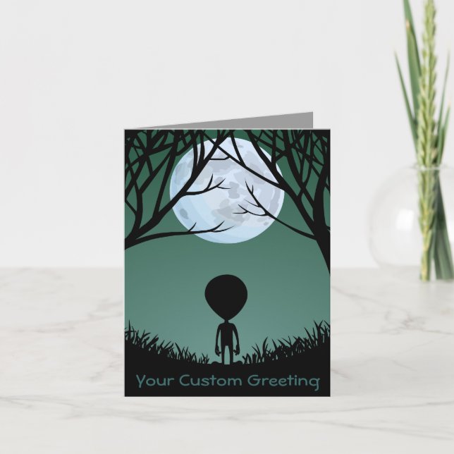 Aliens Cartões de Arte Convites Cartão de Hallowee (Frente)