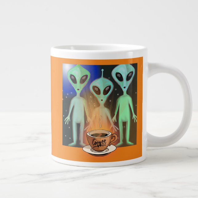Aliens Curiosos sobre uma xícara de café (Direita)