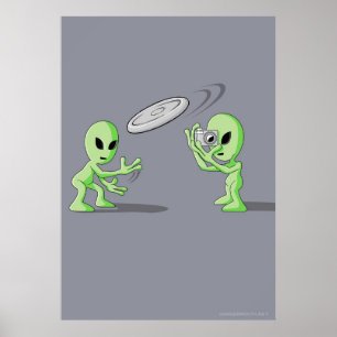 Aliens de Poster de Frisbee UFO Hoax