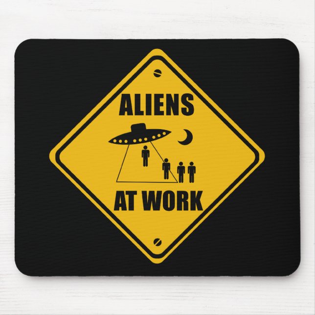 Aliens no sinal do trabalho - Mousepad (Frente)