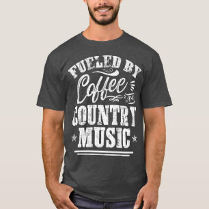 Alimentado por Café e Camiseta de Música country M