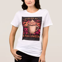 Alimentado Por Café & Halloween Gráfico Divertido 