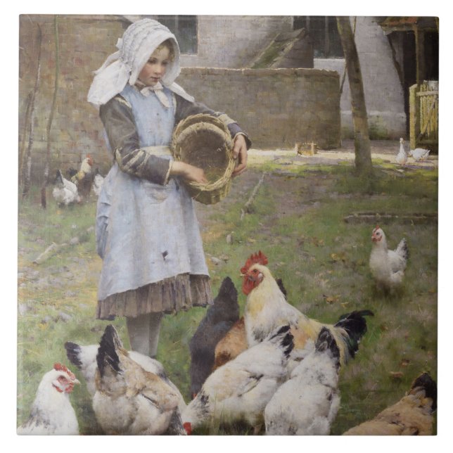 Alimentando os frangos (por Walter Frederick Osbor (Frente)