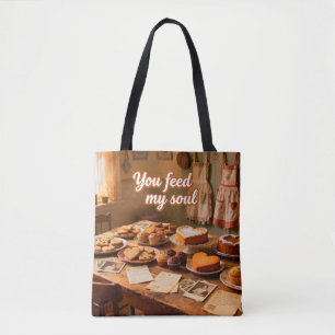 Alimente Minha Alma: Bolsa Tote de Cozinha Aconche