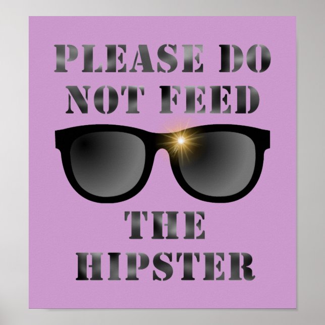 Alimente o Poster do Hipster (Frente)