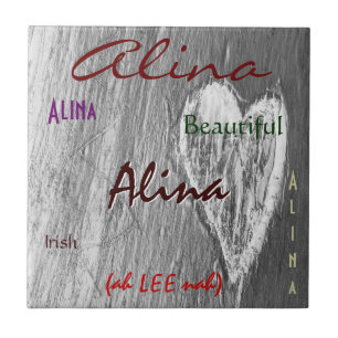 Alina Name Irish Significa com Cinza leve