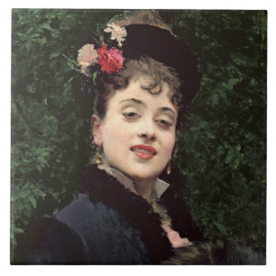 Aline Masson, o modelo do artista (óleo no painel