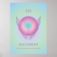 Alinhamento Angel Number Aura Poster 222
