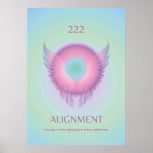Alinhamento Angel Number Aura Poster 222