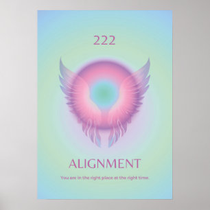 Alinhamento Angel Number Aura Poster 222