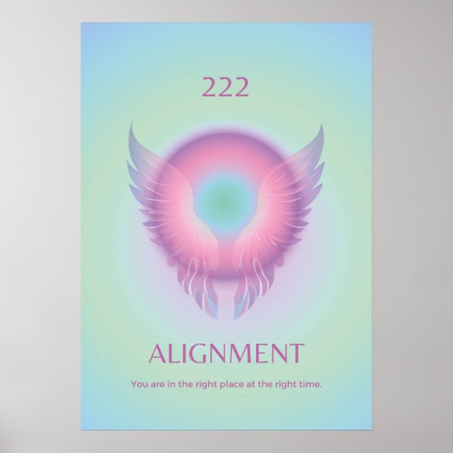 Alinhamento Angel Number Aura Poster 222 (Frente)