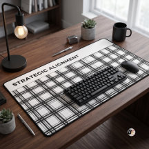 Alinhamento Estratégico Moderno Grid Preto Branco