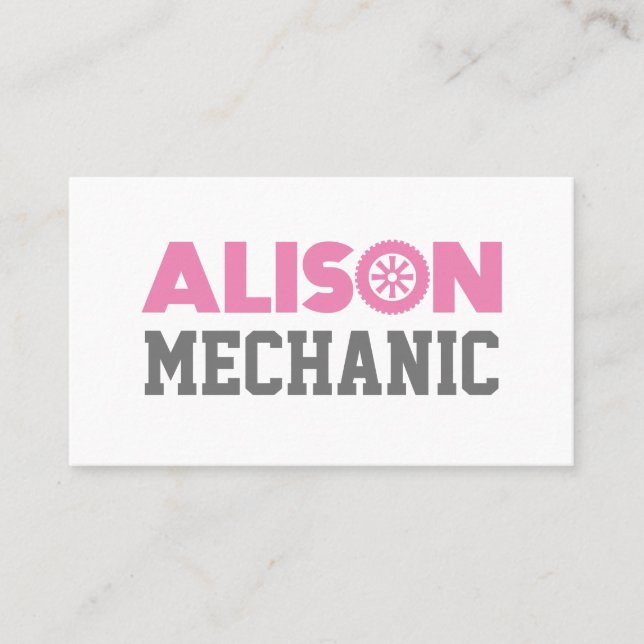 Alison Mechanic Cartão de visita (Frente)