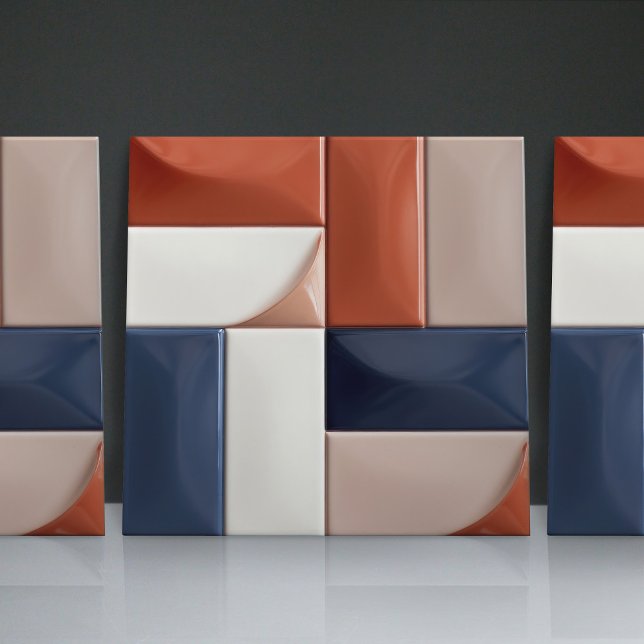 Alivio Faux Azul Azul Espelhado Laranja Casa Decor (Criador carregado)