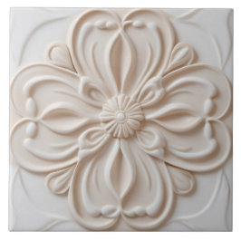 Alivio Faux Pastel Beige & White Decorative Flower