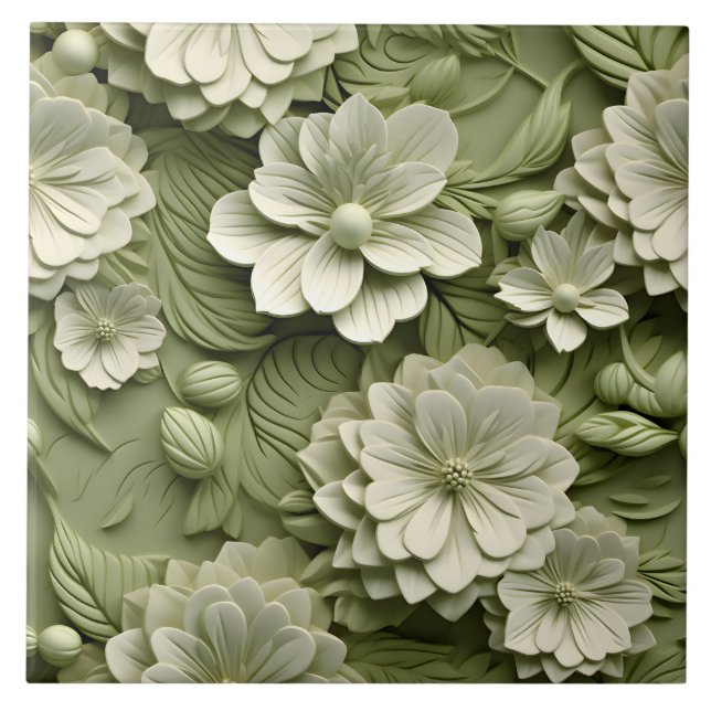 Alivio Floral 3D Elegante (Frente)