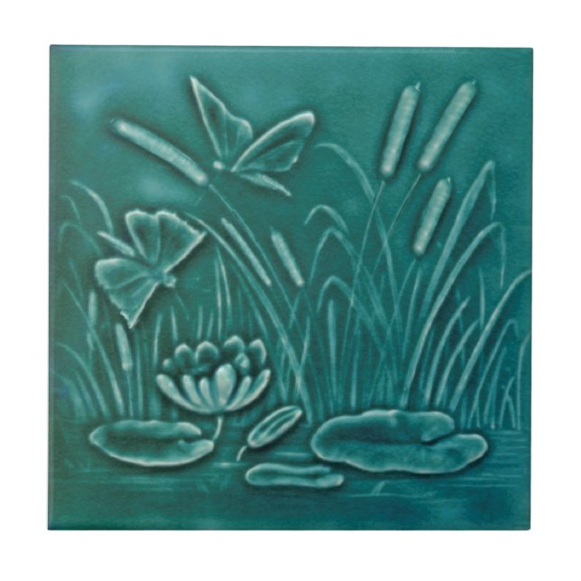 Alivio Repro Faux Moldou Borboleta Marsh Lily Pond (Frente)
