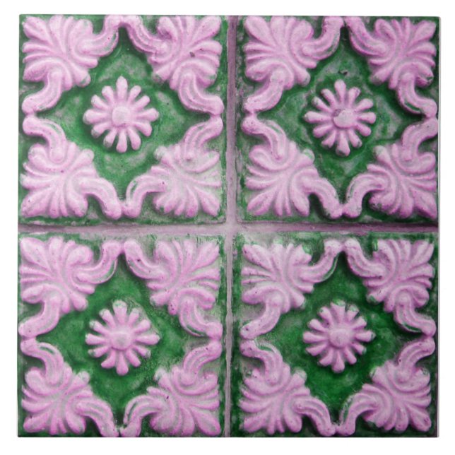 Alivio Verde  Faux Português Azulejo (Frente)