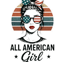 All American Girl USA Patriotic T-shirt