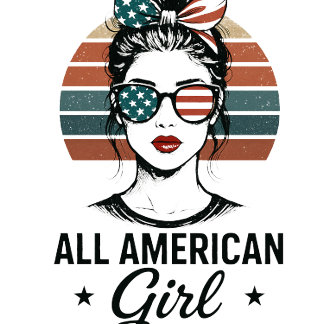 All American Girl USA Patriotic T-shirt