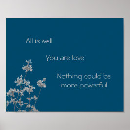 "All is well" Poster (Azul)