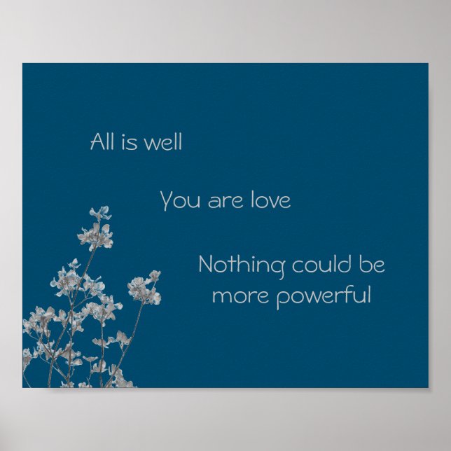 "All is well" Poster (Azul) (Frente)
