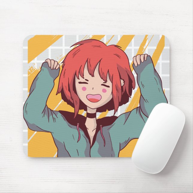 Allegre Mouse Pad de Grade com Garota de Anime (Com mouse)