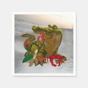 Alligador Bayou Cajun guardanapos de minha arte