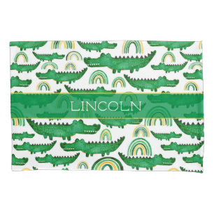 Alligador Crocodilo Aquarela Personalizar Arco-Íri