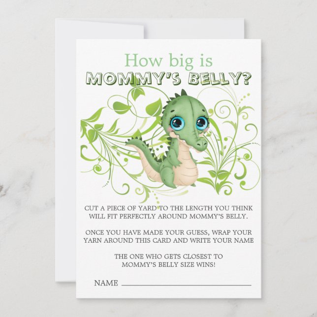 Alligador Cute Verde Quão Grande é a barriga das M (Frente)