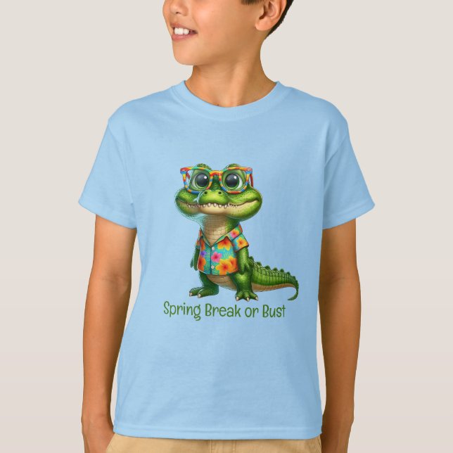 Alligador em Camisa Tropical (Frente)