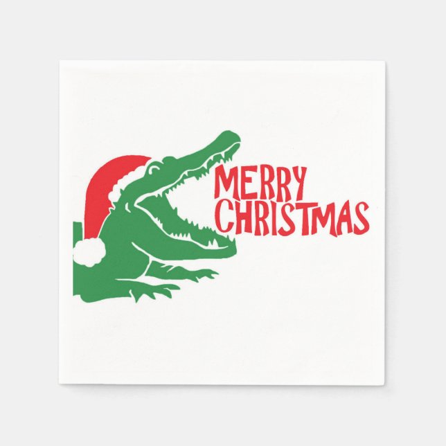 Alligator - guardanapos de papel natal (Frente)