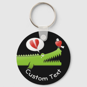 Alligator in Love Chaveiro