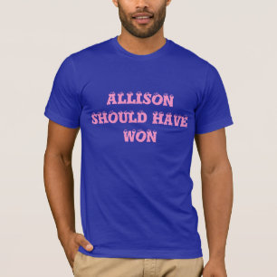 Allison deve ter ganhado - duas vezes, camisa da