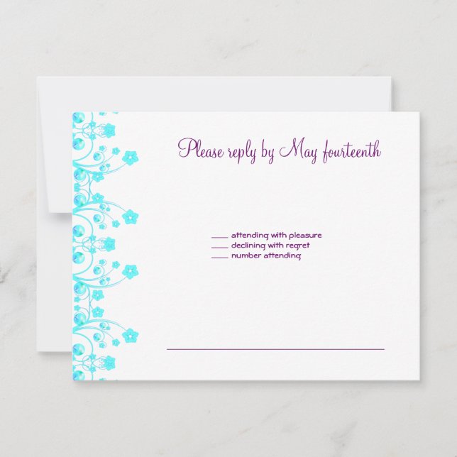 Allison Rachel Flowers & Pearls RSVP (Frente)
