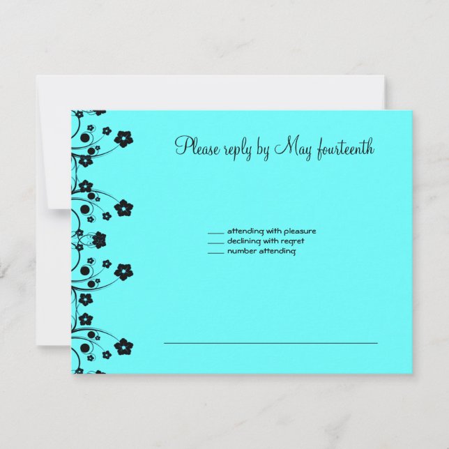 Allison Rachel Flowers & Pearls RSVP (Frente)