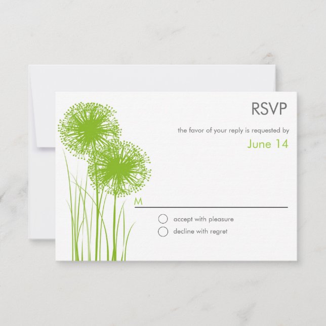 Allium in Grass Reply Card RSVP (Frente)