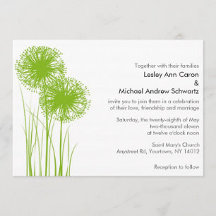 Allium no Convite para Casamento de Grass