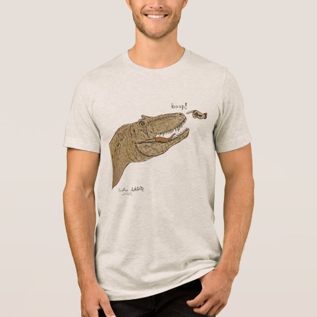 Allosaurus Boop T-shirt Front Design & Back (Frente)
