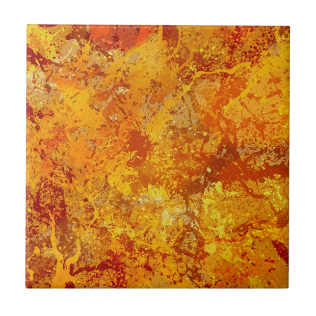 Alloy Orange e Amber Paint Splatter Abstrato (Frente)