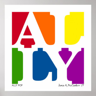 ALLY Pop Poster (branco)